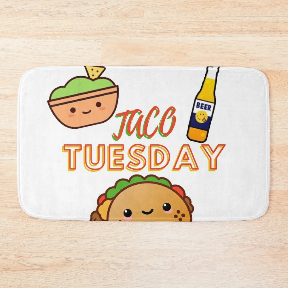 

Taco Tuesday Bath Mat Slip-Resistant Bathroom Floor Bathroom Carpets Mat