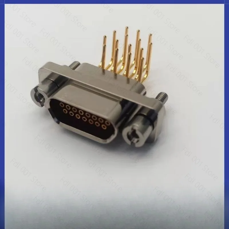 15 Pin J30J Micro Rectangular Connector Female 90 Degree Right Angle Panel Mount 4 Row 1.27mm Pitch
