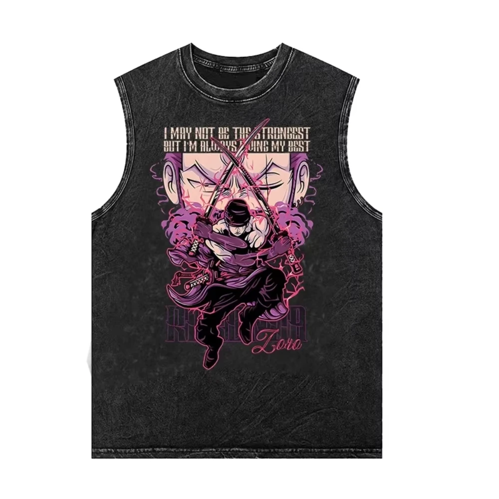 

2026 New Bandai Jujutsu Kaisen Gundam Tank Tops Man Sleeveless Shirt Anime Comfortable and loose men's summer t-shirts