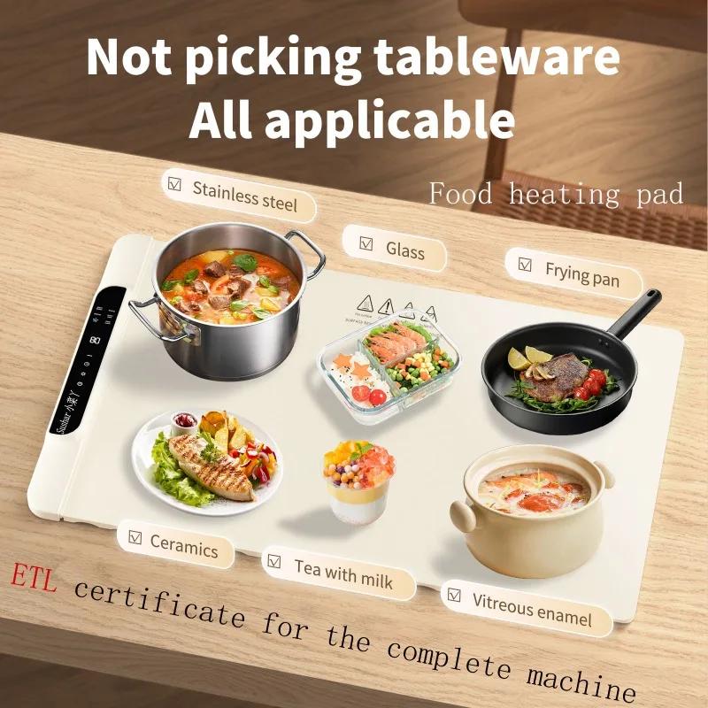 Flexible Electric Warming Mat, Foldable Table Pad, Dish Heater for Home and Catering