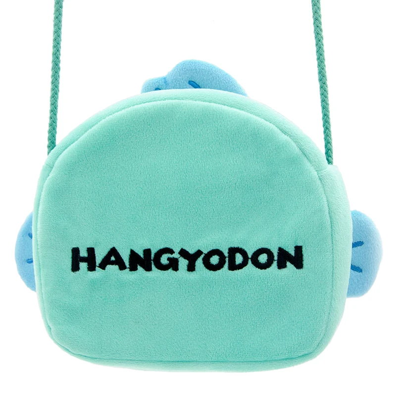 Bolso cruzado Sanrio Hangyodon genuino para niños, bolsa de almacenamiento de monedas de felpa de conejo, regalos Kawaii para mujeres y niñas