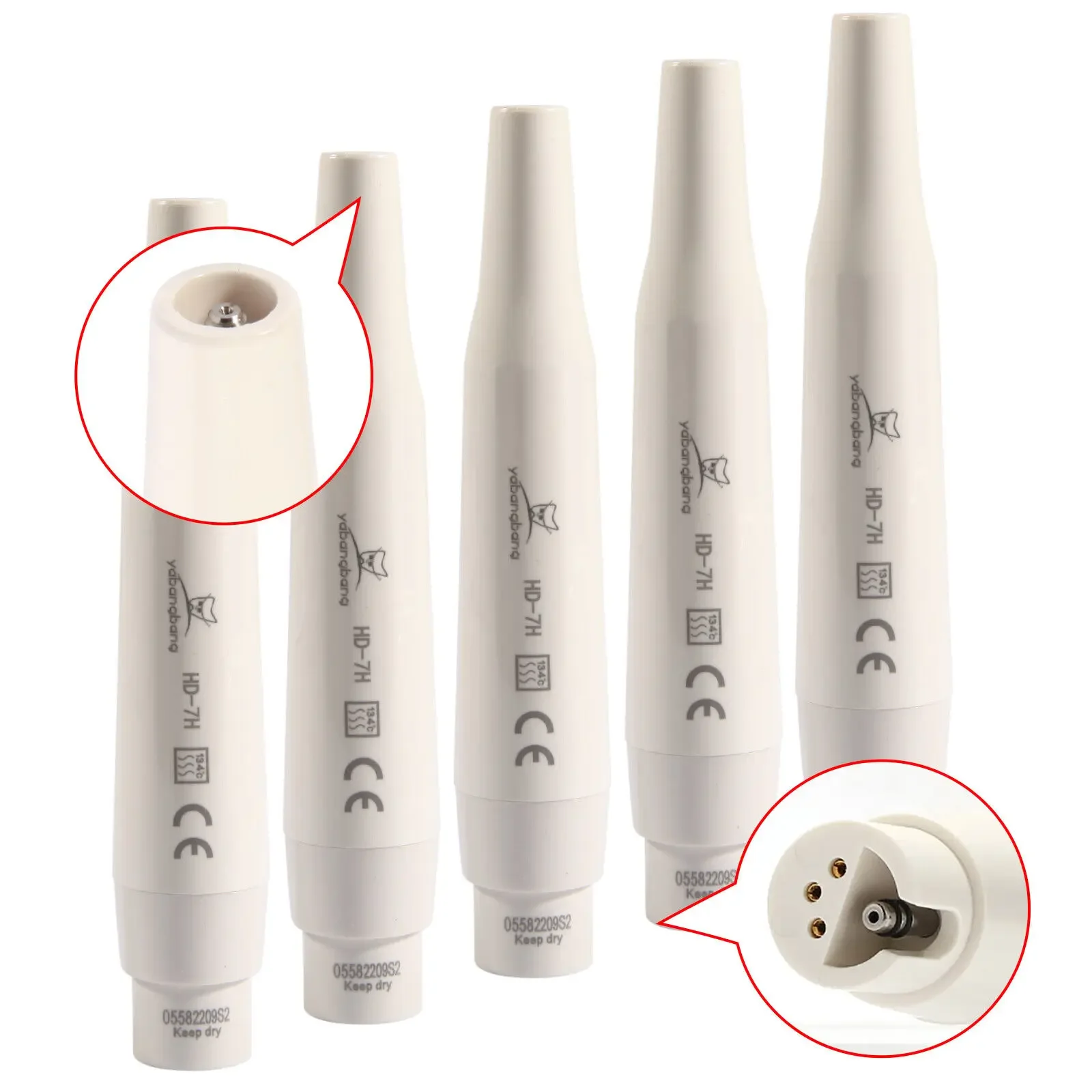 5PCS Dental Ultrasonic Piezo Scaler Endo Scaling Perio Handpiece Fit DTE SATELEC Tip