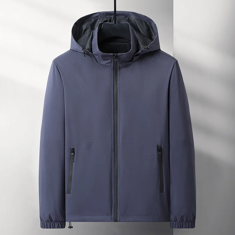 

Новая повседневная мужская куртка 2025 года: модная, со съемным капюшоном, тонкая, весенне-осенняя верхняя одежда, приталенный крой, молодежная, стандартная длина
