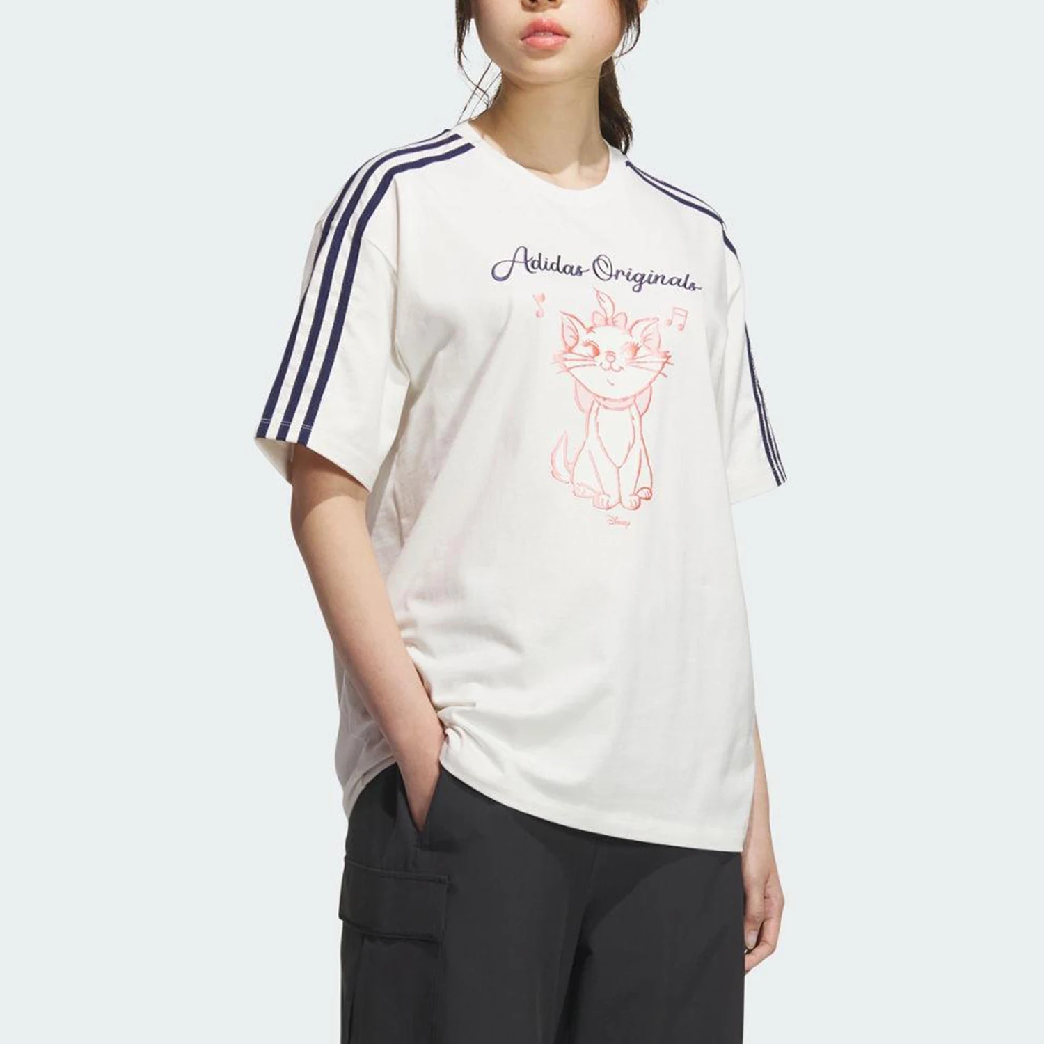 Adidas genuine clover women's loose outdoor durable casual short sleeved KC3099