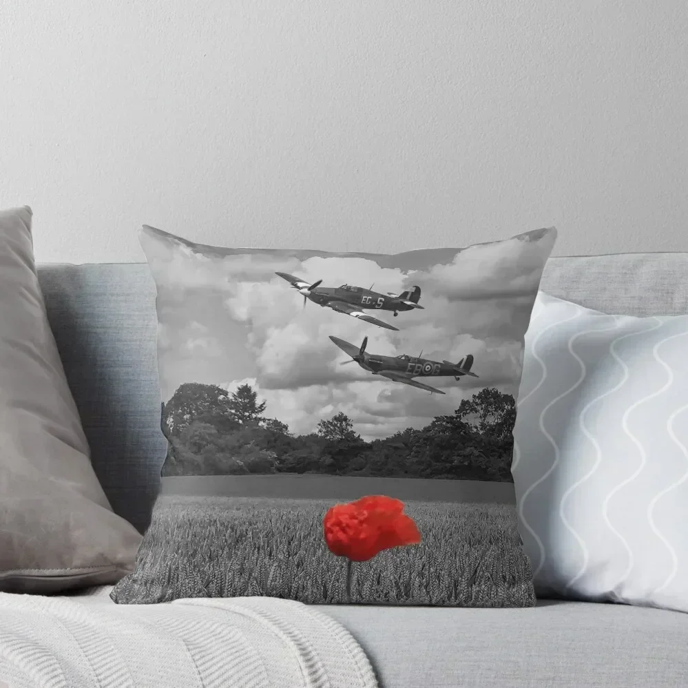 

Spitfire and Hurricane Low Pass Throw Pillow Sofa Cover Room decorating items pillow