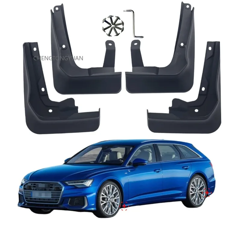 For Audi A6 S6 C8 Saloon/Avant Sport Edition MudFlaps Splash Guards Mudguards 2019-2025 (Not to Audi A6 C8 Regular Edition)
