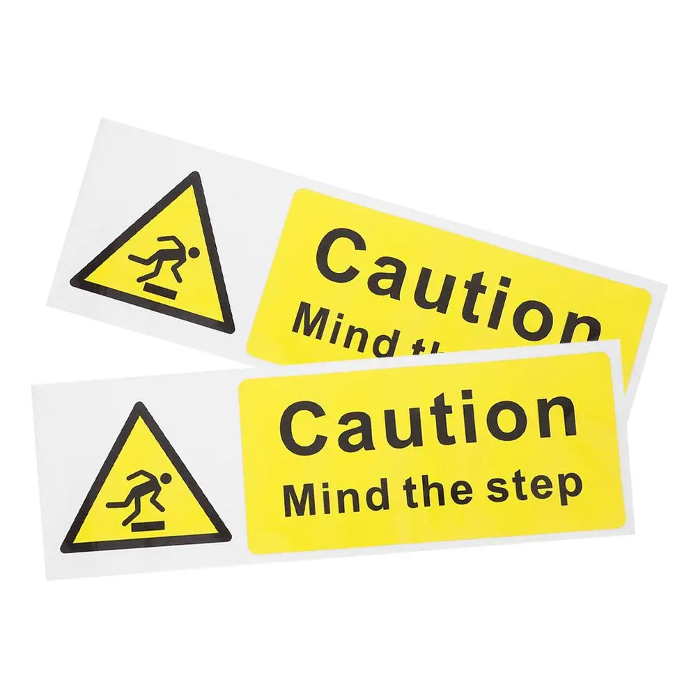 2 Pcs Safety Signs No Step Sticker Do Not Touch Warning Stickers Floor Decals Applique