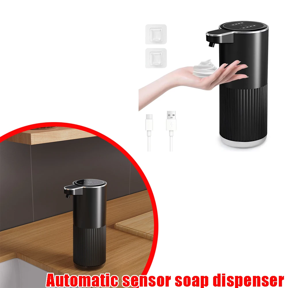 Wall Mounted IPX5 Waterproof 4 Levels Adjustable Rechargeable Electric Intelligent Automatic Sense Kitchen Soap Dispenser