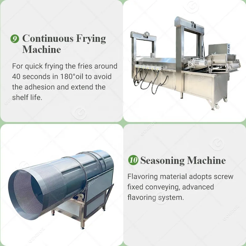 Volle Pommes Frites machen gefrorene automatische Halbverarbeitungsanlage, gebrauchte Produktionslinie für Kartoffelchipmaschinen