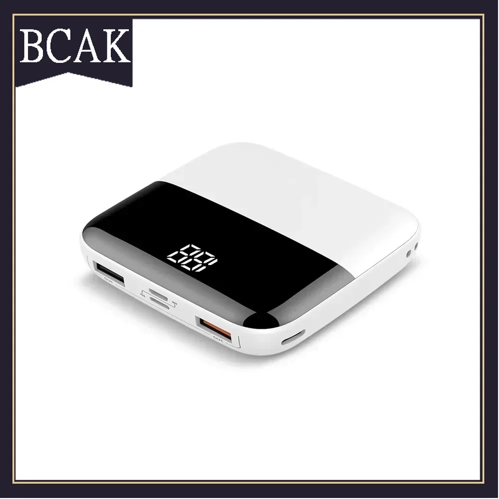 Hot Style Digital Display Power Bank, Fast Charging Mini, Light, Compact and Portable BCAK Mobile Power Supply 20000mAh Large Ca