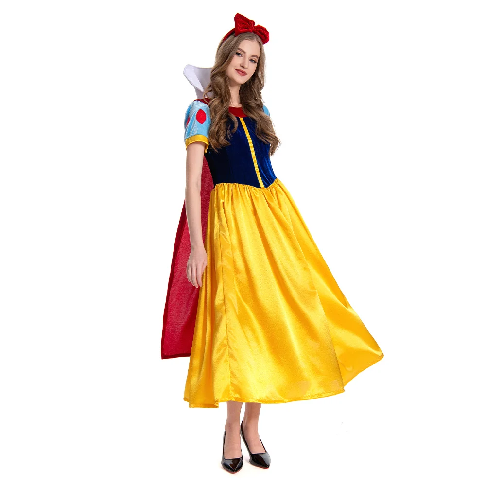 Costume de princesse blanche-neige pour femmes, déguisement fantaisie pour adultes, tenues de jeu de rôle, Costume de carnaval d'halloween