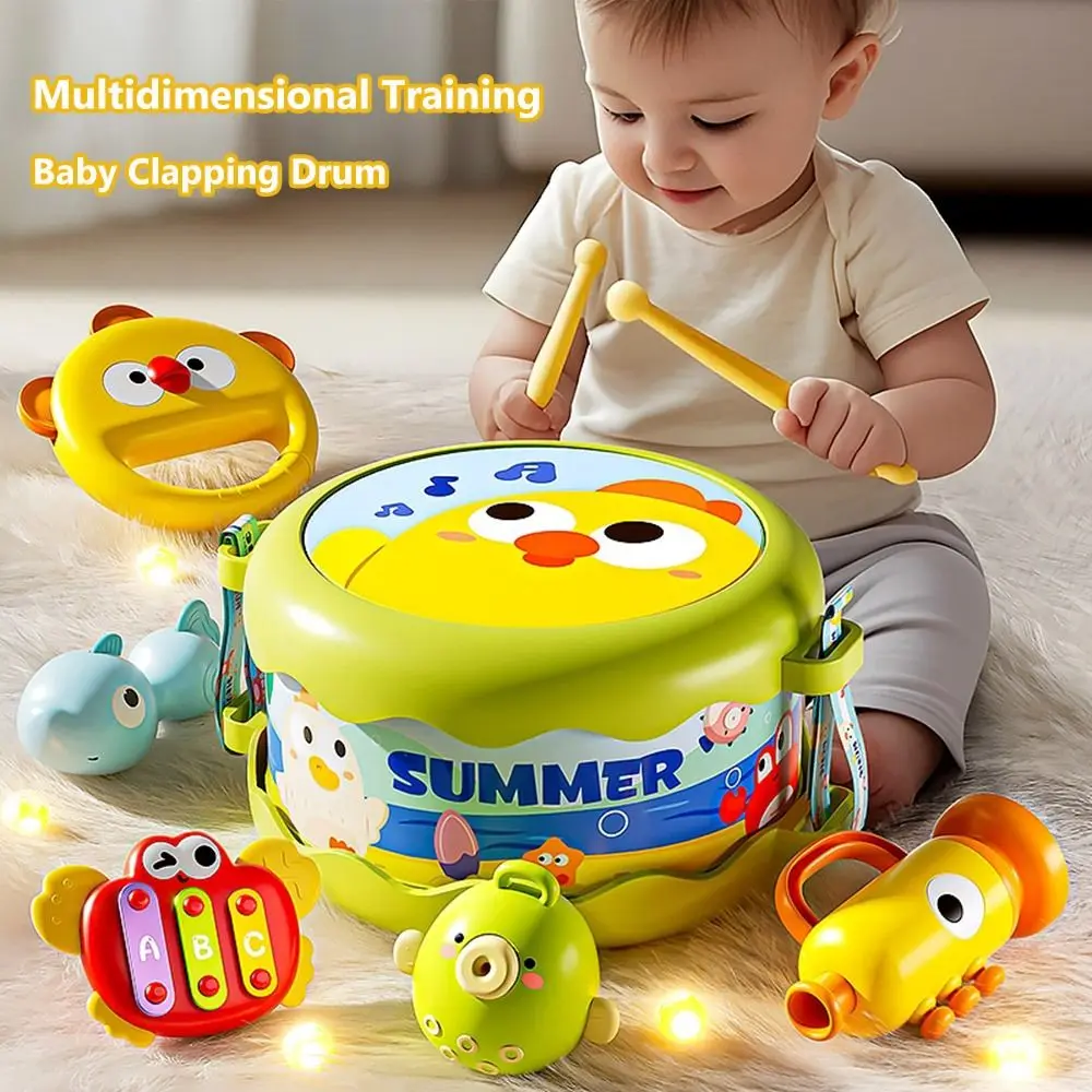 5pcs Early Education Waist Drum Set 0-12 Months 5pcs Set Baby Intelligence Toy Percussion Instrument Parent-child Interaction