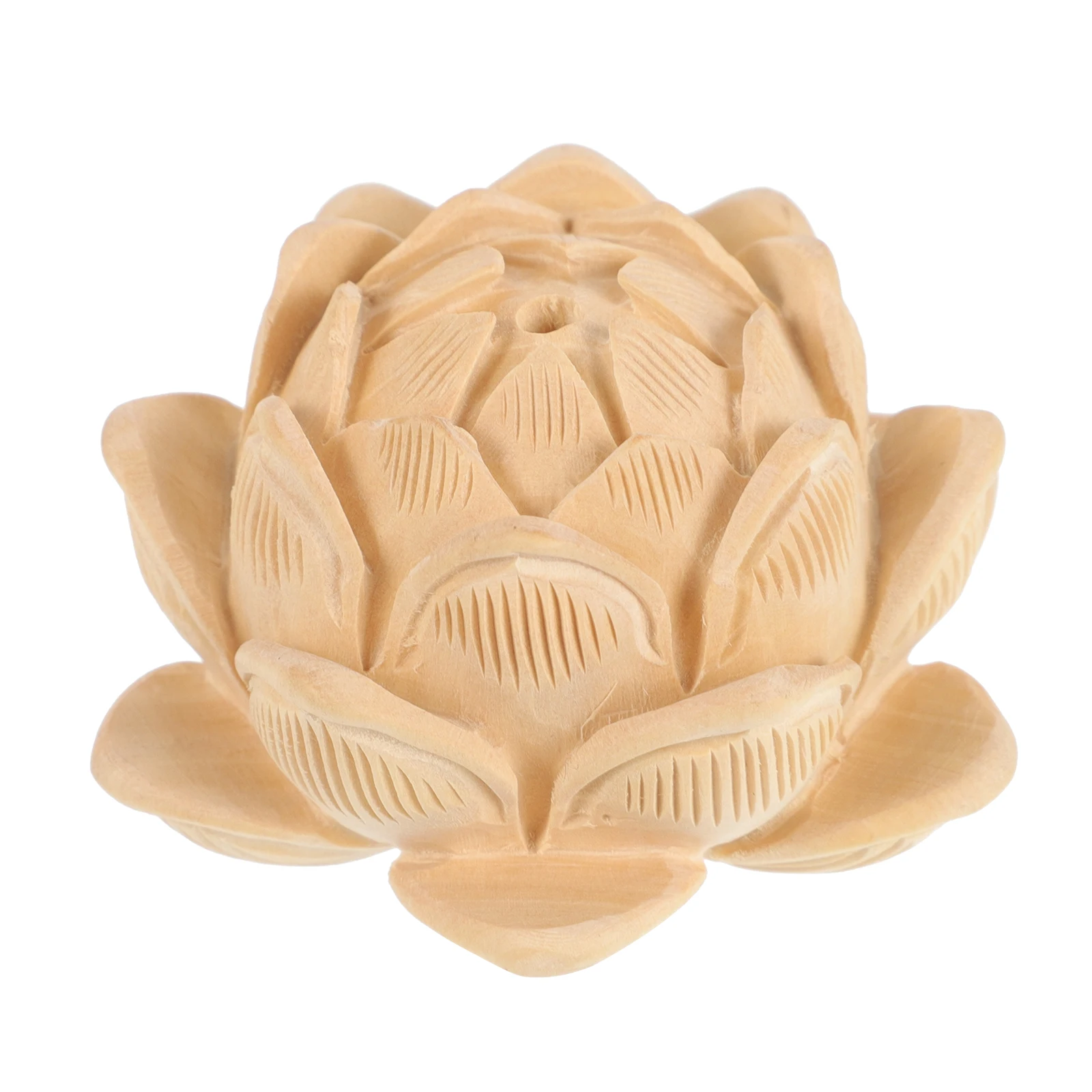 

Multi Layer Lotus Decor Carved Wooden Statue Home Ornament Gift Idea Bedroom Living Room Office Elegant Design Christmas