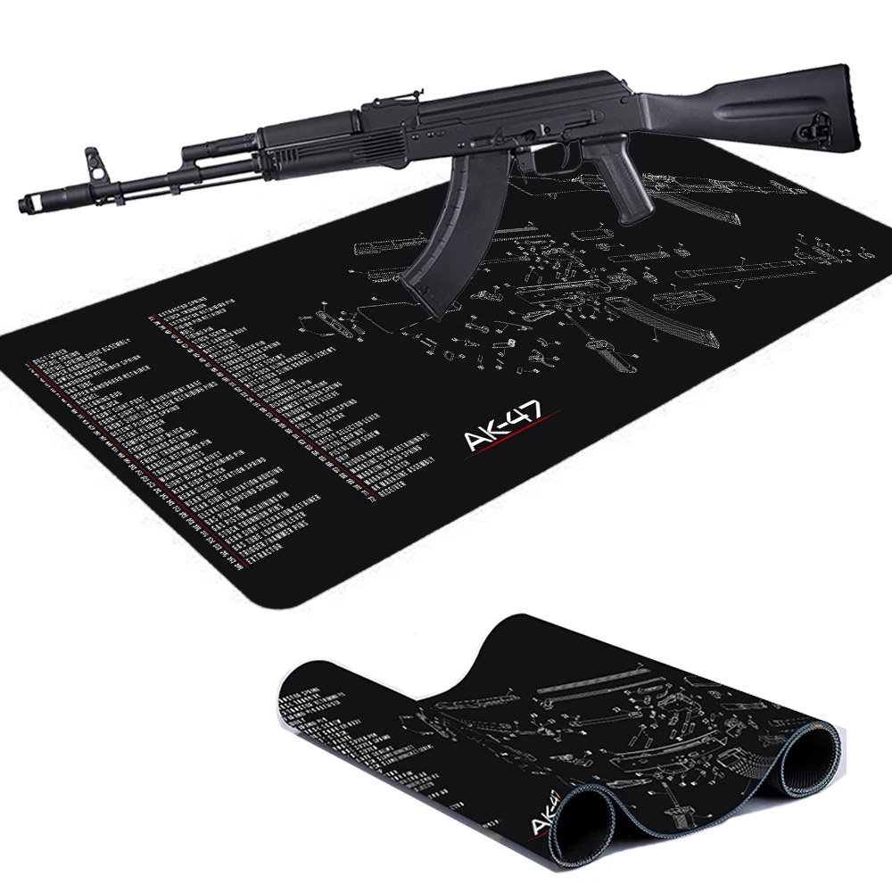 

Repair Gun Mousepad Extra Large 120x60 Cleaning Mat with Parts Mause Pad 90x40 Diagram and Instructions Armorers Rubber Pads Xxl