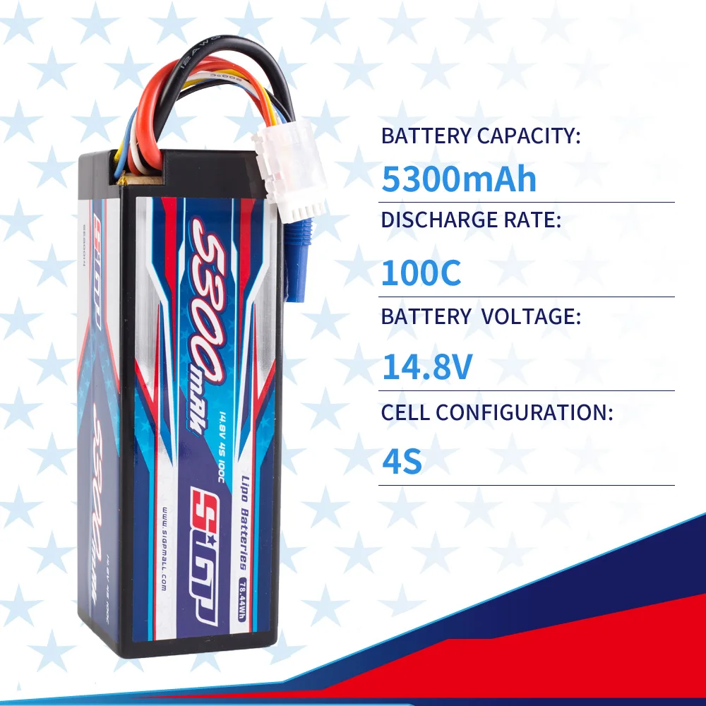 SIGP 3S 4S Lipo-batterij voor 3300mAh 4000mAh 5300 11.1V 14.8V 100C met XT60 RC Buggy Truggy Voertuig Auto Monster Truck Hobby 2 stuks