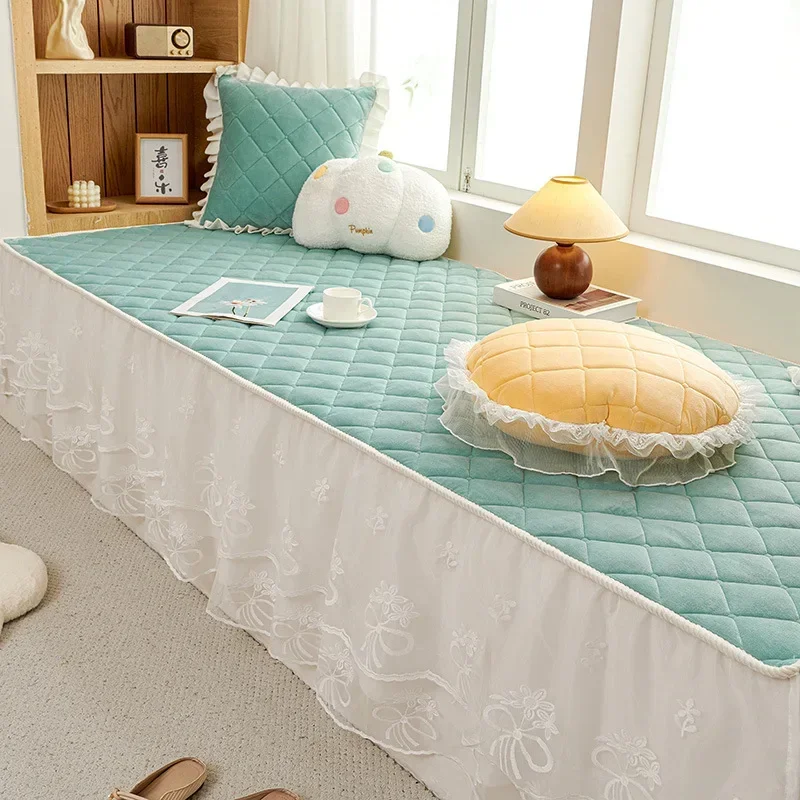 Simple And Elegant Princess Style Bay Window Cushion 2024 New Four Seasons Universal Thick Anti Slip Balconies Tatami Cushions