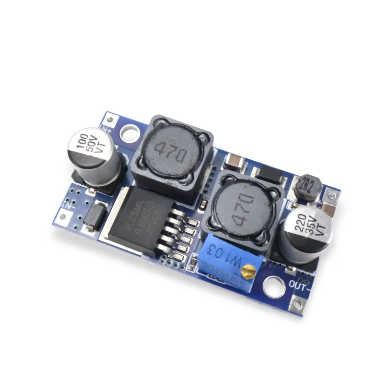 Conversor Buck Auto Boost XL6009 de Alta Precisão 3.8-32V para 1.25-35V 3A Regulador de Tensão Melhor que LM2596