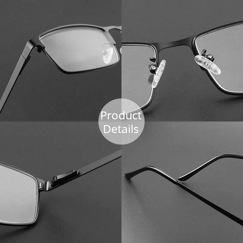 Photochromic Progressive Reading Glasses Multifocal Chameleon Sunglasses Men Women Anti Blue Ray For Computer Work Eyewear Frame