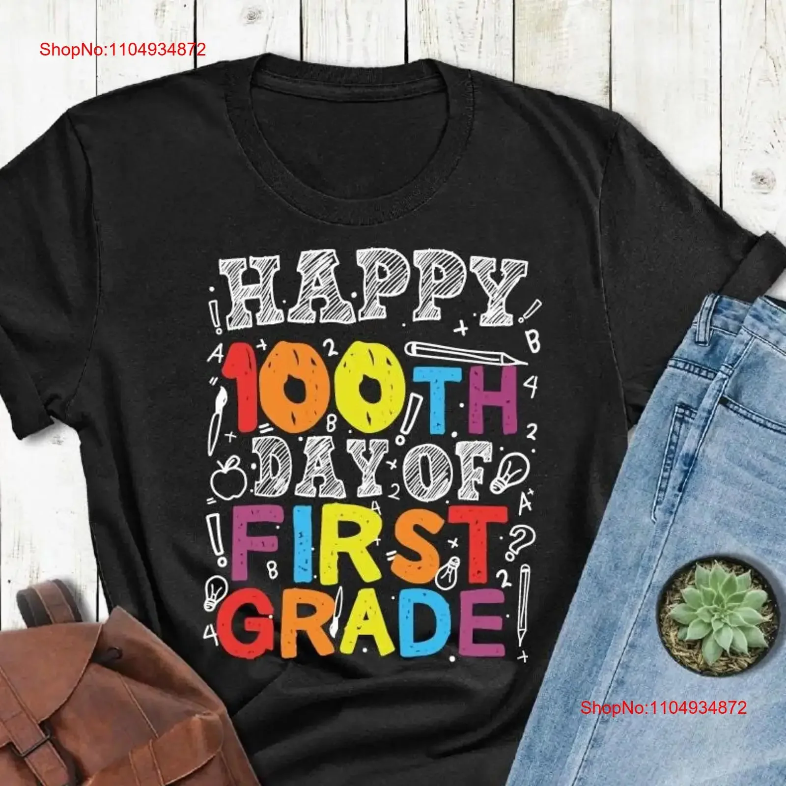 

100 Days of School T Shirt Happy 100th Day First Grade Girls And Boys 1st Teacher Celebration vintage Washed Soft Slightly