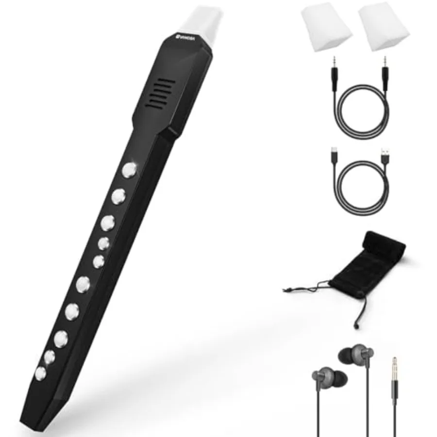 

Портативный мини-синтезатор Vangoa EWI-100 для духовых инструментов, перезаряжаемый, со съемным мундштуком, для взрослых, модель B