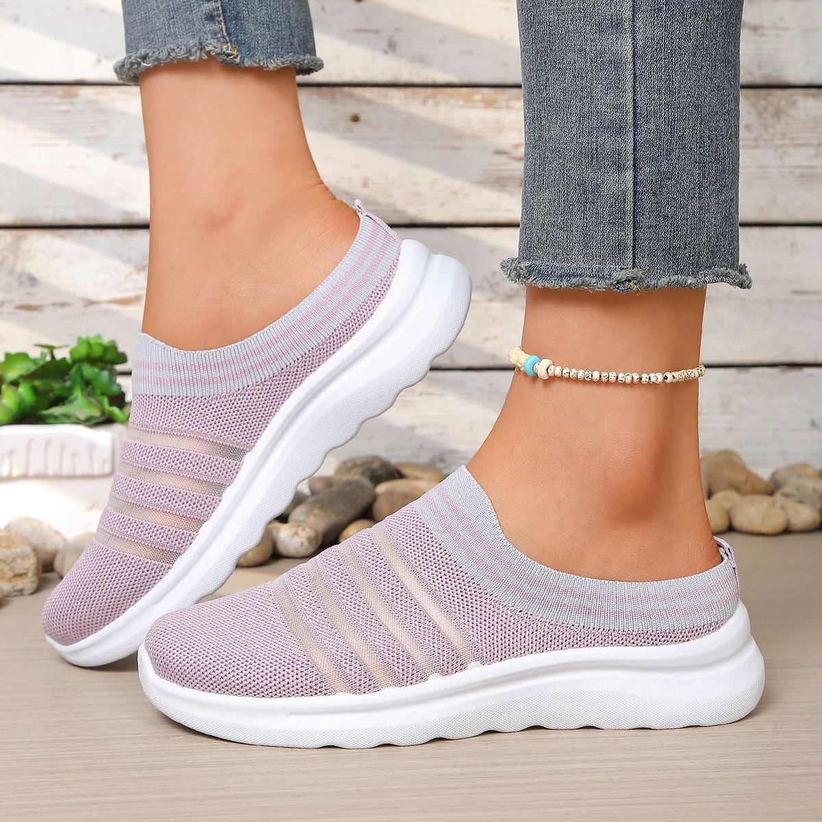 Women Two-Color Youth Style Casual Sneaker Slippers Comfortable Fashionable Ladies Shoes 2026 Clearance Sale with Free Shipping