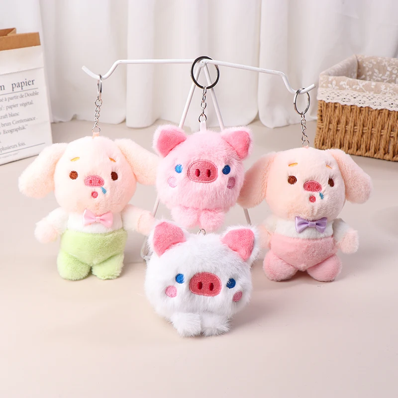 

1PC Cute Piggy Plush Toy Cartoon Plush Little Pig Key Ring Stuffed Animal Doll Keychain Backpack Pendant Couple Gifts