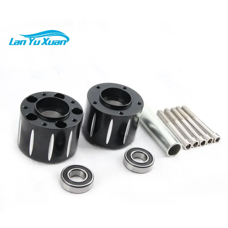 Fitting flange of motorcycle wheel hub CNC machining flange of black aluminum parts