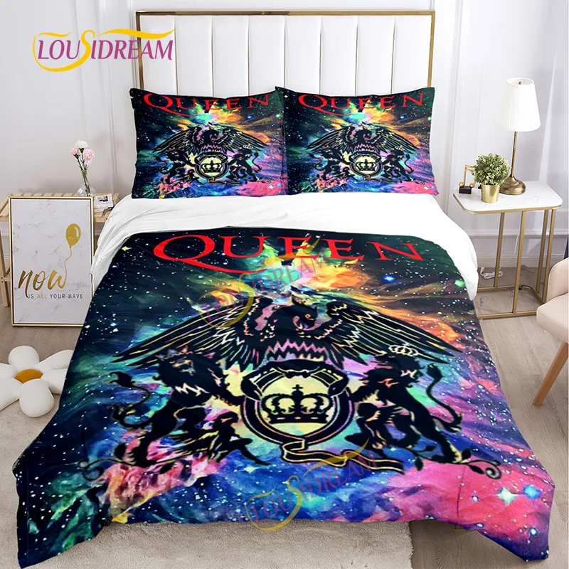 DIY Bedding Set Quilt cover pillowcase Musical Elements Queen frontman Freddie Mercury Comfy bedding set Bedding