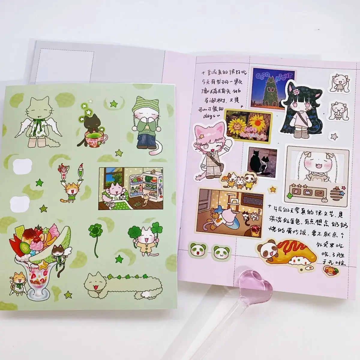 Cat Stickers Korean Stickers Clown Cat Gu Card Stickers Hand Account Material Gu Ben Diy Cute