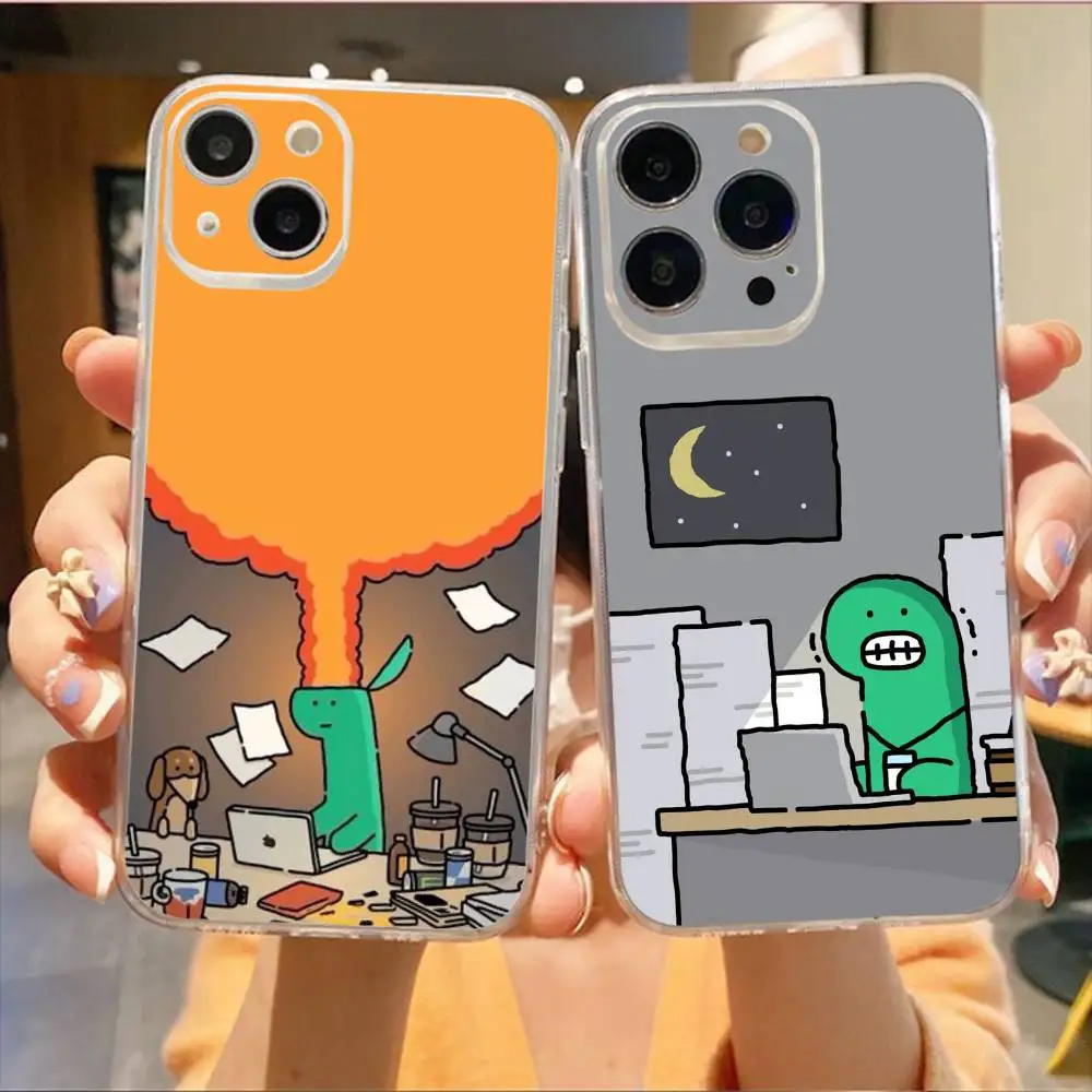 

JOGUMAN Studio Dinosaur Cut Phone Case For iPhone17,16,15,14,13,12,11 Plus,Pro Max Soft Transparent Cover