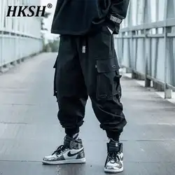 HKSH China-Chic Fashion Safari Style Overalls Men's Tide Autumn Winter New Dark Hip Hop Fashion Legged Niche Cargo Pants HK3554