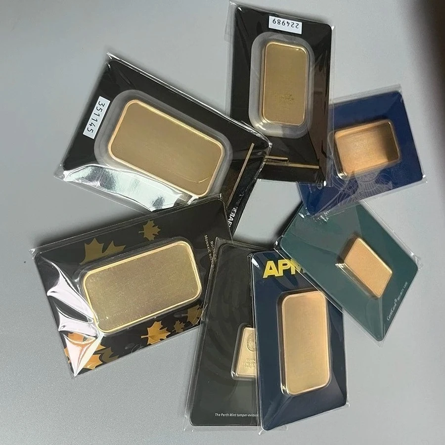 

Sealed packing Copper Bar 24k Gold Plated Bullion 1oz/2.5g/5g/10g/20g/50g/100g Ingot Non-magnetic Unique Love Golden Craft Gift
