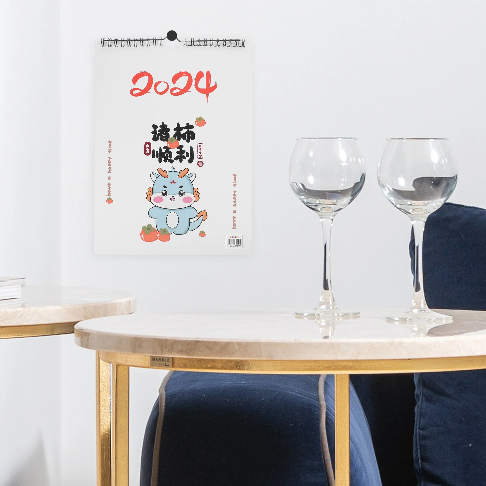 مفكرة حائطية، مخطط شهري، تقويم معلق خفيف الوزن للاستخدام المنزلي والمساحة للكتابة، منظم للعطلات العائلية