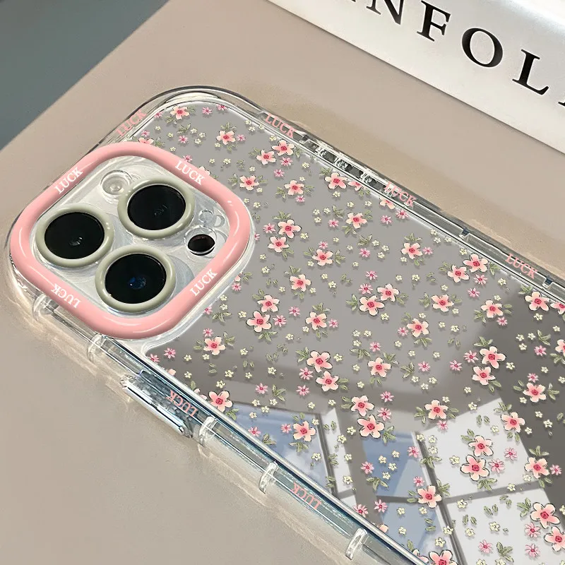 Bunte Blumen-Graffiti Air Cushion Spiegel-Handyhülle für iPhone 17 15 14 16 Pro Max 13 12 11 Pro XR XS 8 Plus 17Air Girl Cover – Detail 11