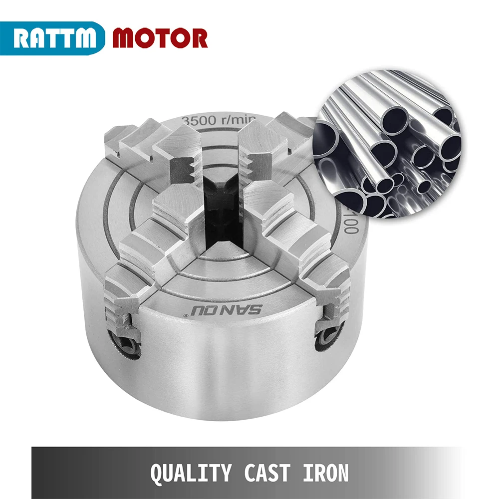 K72-100mm Four 4 Jaw independent Chuck CNC Machine tool Lathe Manual chuck