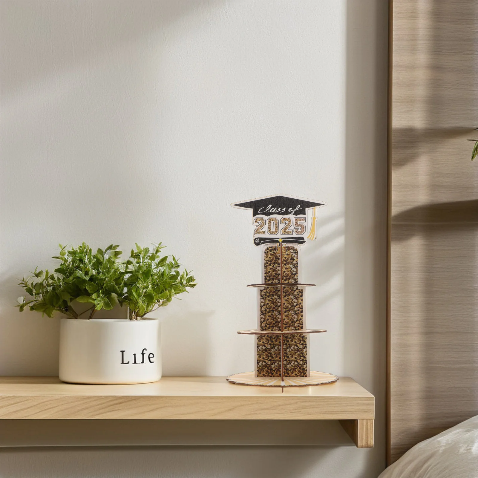 فئة 2025 حامل نقود التخرج الخشبي تصميم أنيق وظيفي داخلي للحفلات الجاهز للديكور حامل أموال التخرج #2