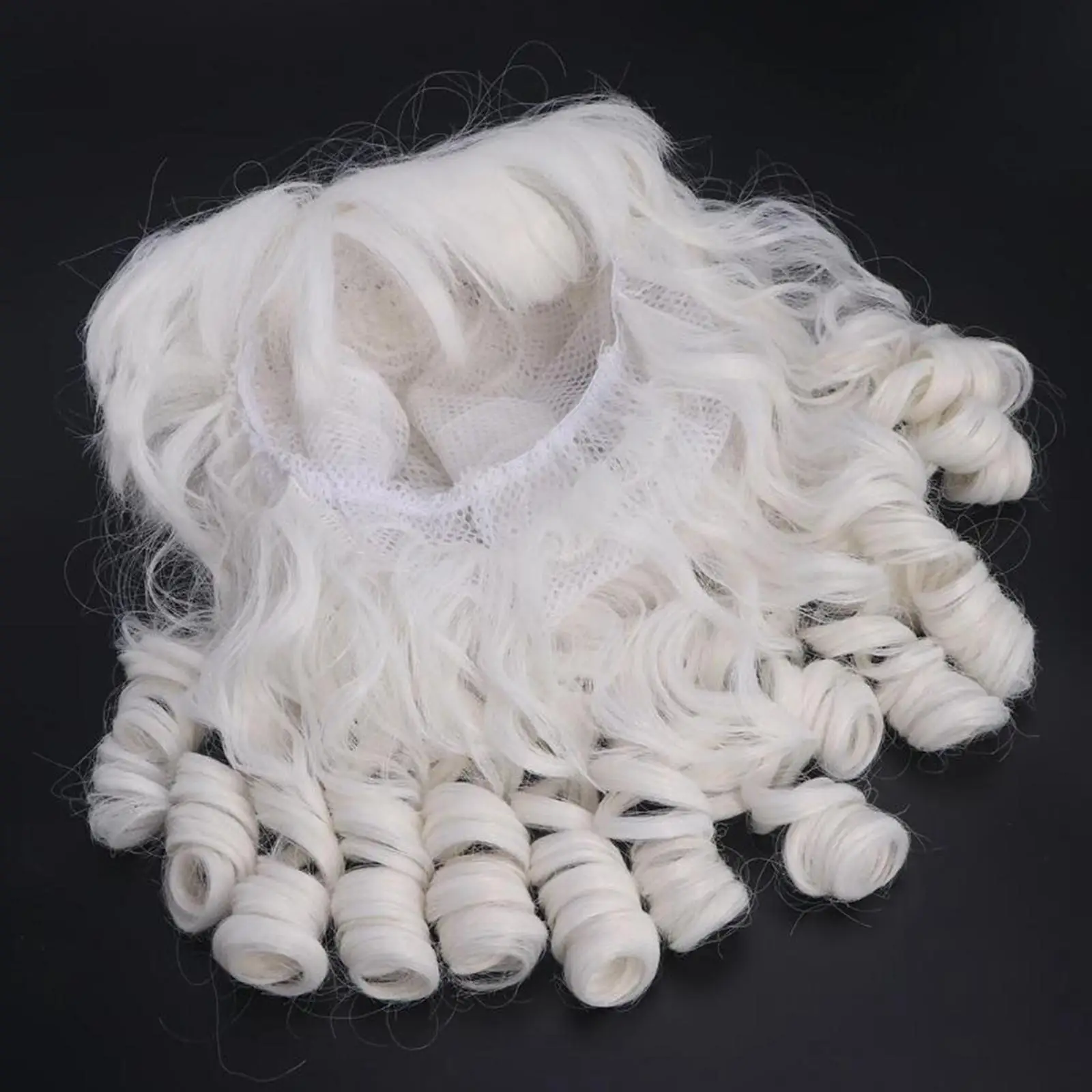 Juego de roles divertidos de 2 piezas Juego de barba y pelo de Papá Noel blanco para puesta en escena, etc. Fiestaes temáticas de disfraces de Papá Noel