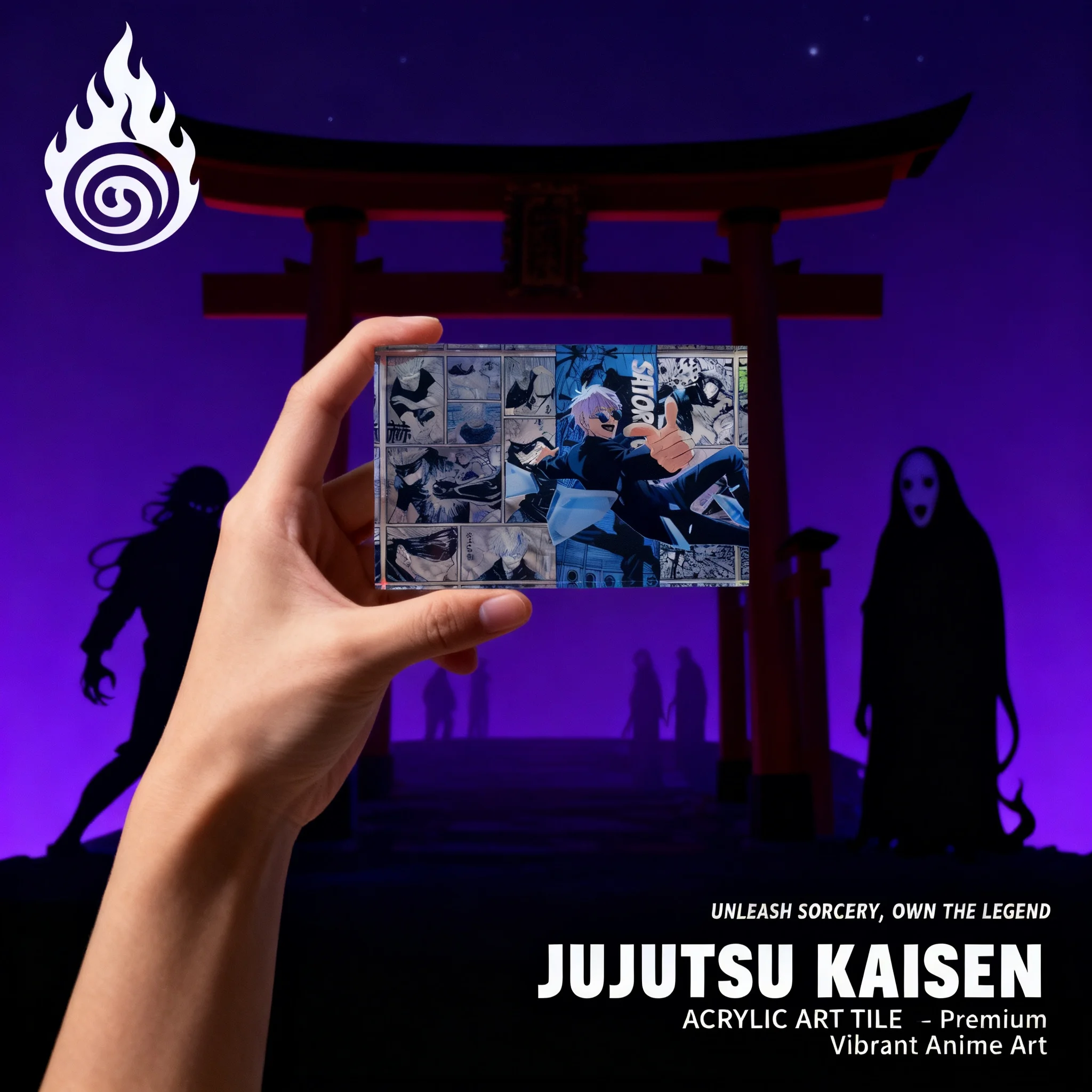 Jujutsu Kaisen - Soporte Acrílico de Gojo Satoru y Geto Suguru, Figura de Anime, Decoración de Escritorio, Insignia Personalizada, Mercancía Coleccionable