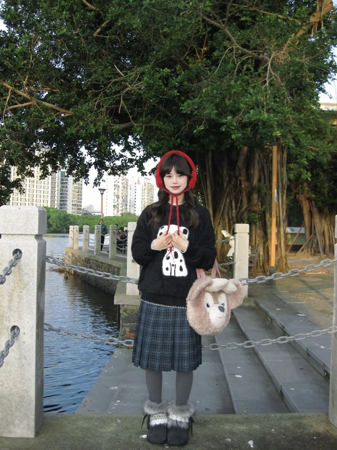 

Юбка в клетку JK orm для девочек, школьная, с высокой талией, средней длины, универсальная, с узором «морские водоросли»