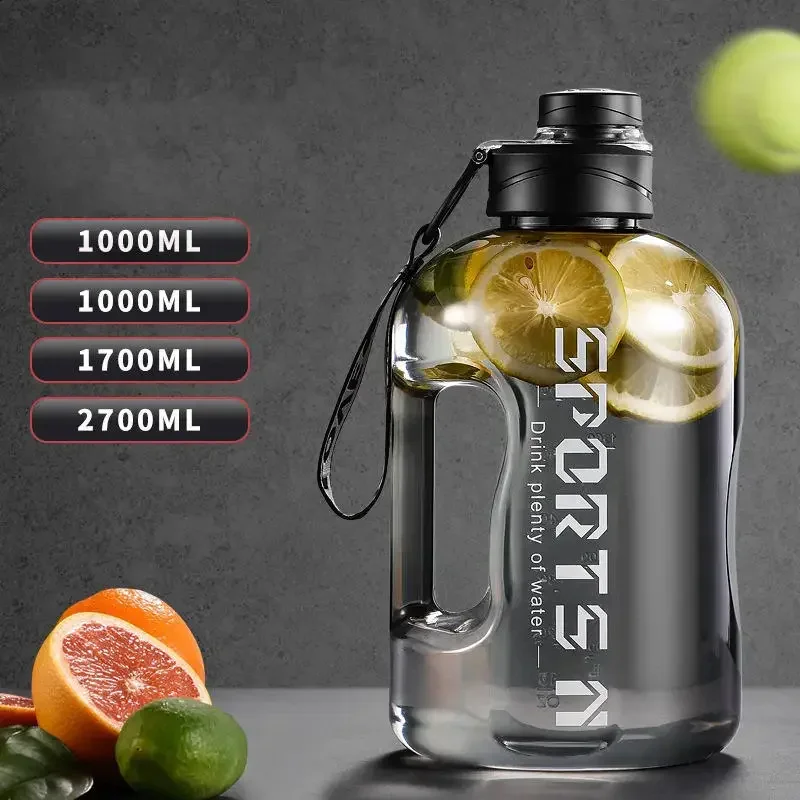 Portable Sports Bottle for Men and Women Plastic Water Cups Gym Cycling Cup Large Capacity Drink Bottles 1700ML 2700ml Sports