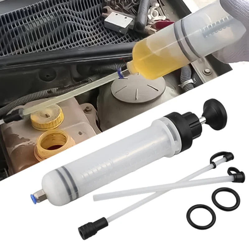 500ml Car Brake Fluid Extractor Oil Change Syringe Bottle Transfer Manual Fuel Suction Filler Evacuator Pump Auto Dispenser Tool