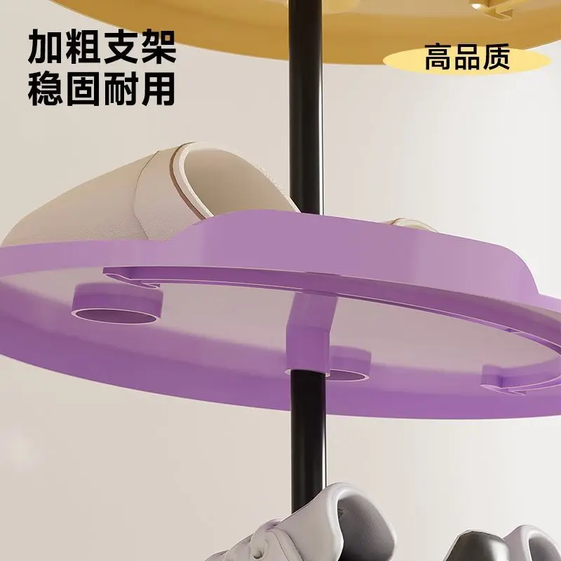 custom. [Face Design] Dopamine Shoe Rack Home Entrance Space-Saving Multi-Layer Shoe Storage Artifact Simple