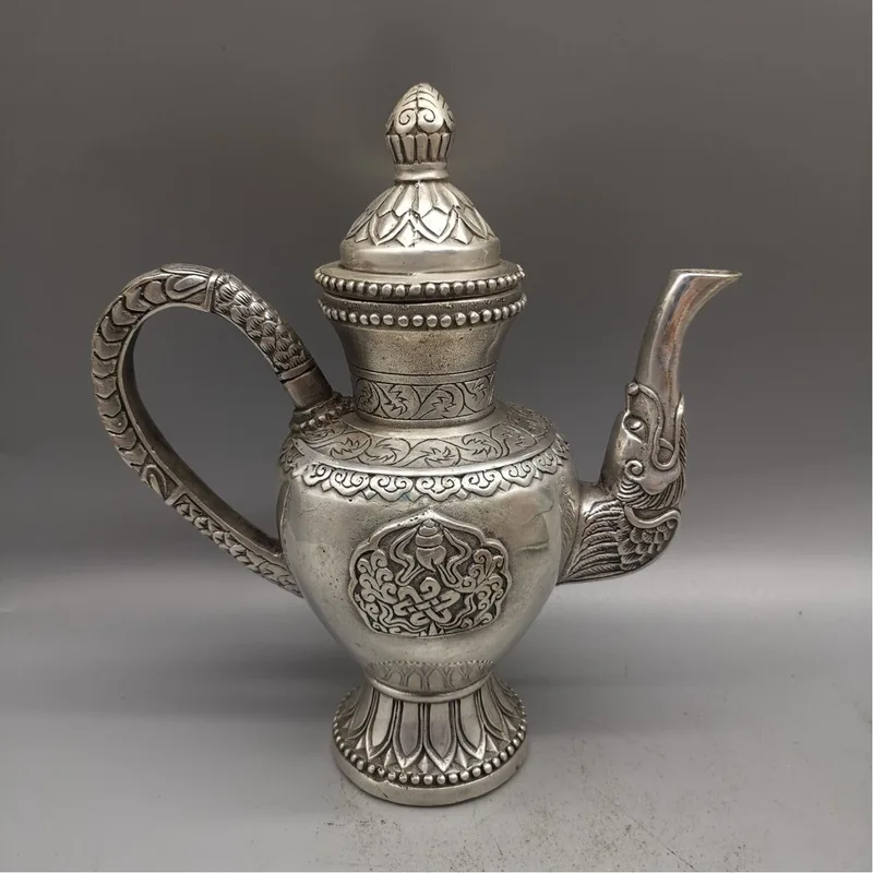 and Tibetan , teapot, tea , water kettle, white copper pot, wine utensils, home