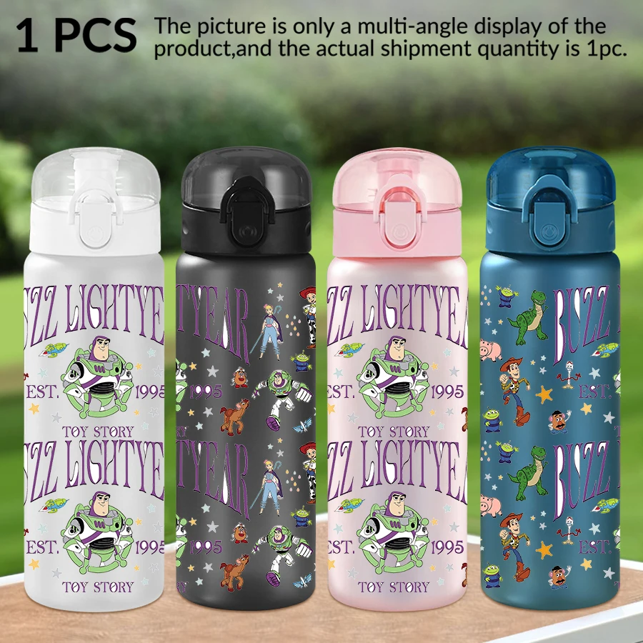 

1Pc Disney Buzz Lightyear Toy Story Pattern 26oz Plastic Water Bottle Outdoor Sports Water Cup Birthday/Back To School Gift