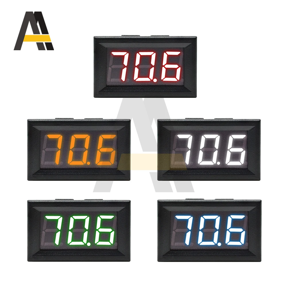 Digital Voltmeters 0.56 inch LED Digital Display Volt Detector Tester Two-wire AC 70V-500V Panel Car Voltage Current Meter