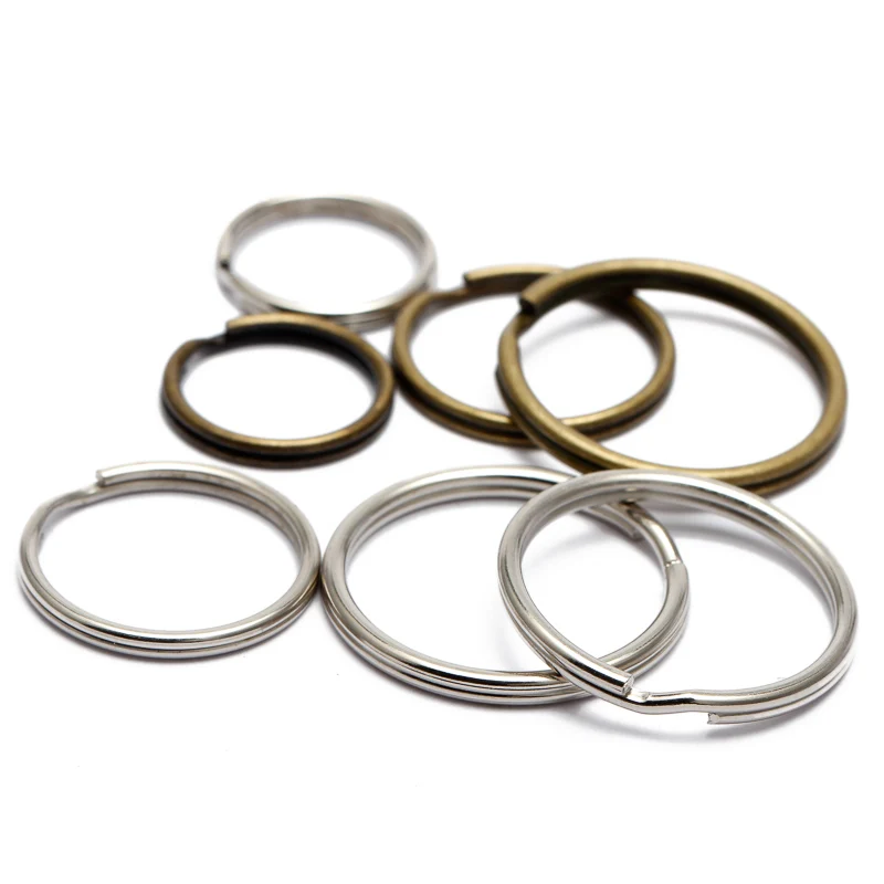 16/20/25mm 50pcs/lot Metal Key Holder Split Rings Unisex Keyring Keychain Keyfob Accessories Keychain Making  Diy Accessories