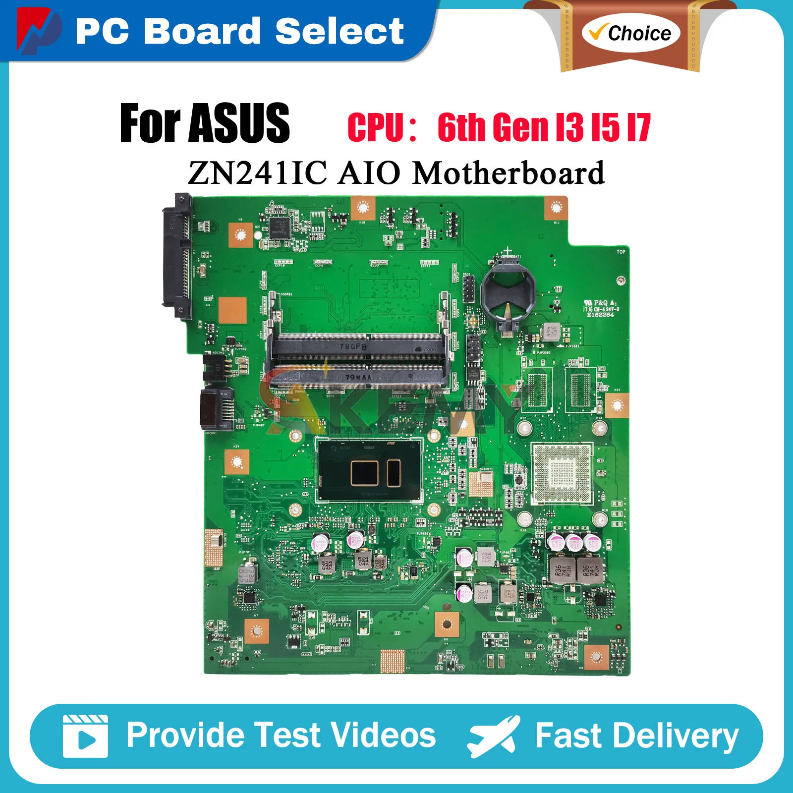 

ZN241IC Motherboard For ASUS Zen AIO ZN241IC ZN241I Mainboard With I3 I5 I7 CPU 100% tests OK fast shipping stk