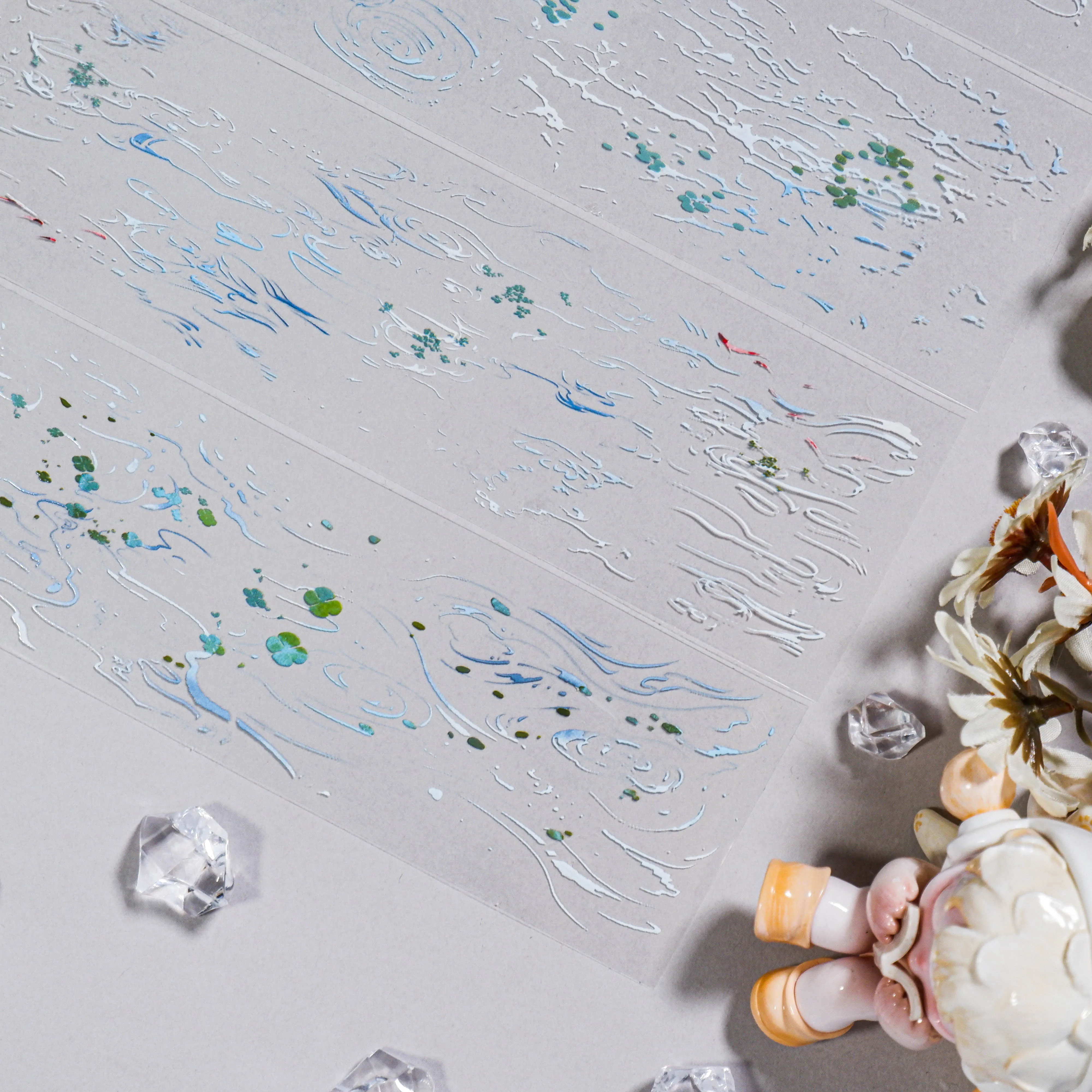 Ripple Pure 2 5mpetPET Tape, Water Mark Water Diycollage Card DiyJournal-