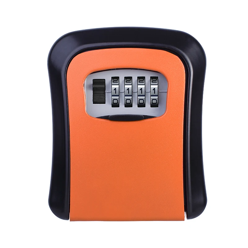 Wall Mount Key Safe Organizer Box 4 Digit Combination Password Key Box Password Lock ABS Plastics for Indoor Outdoor Key U Disk