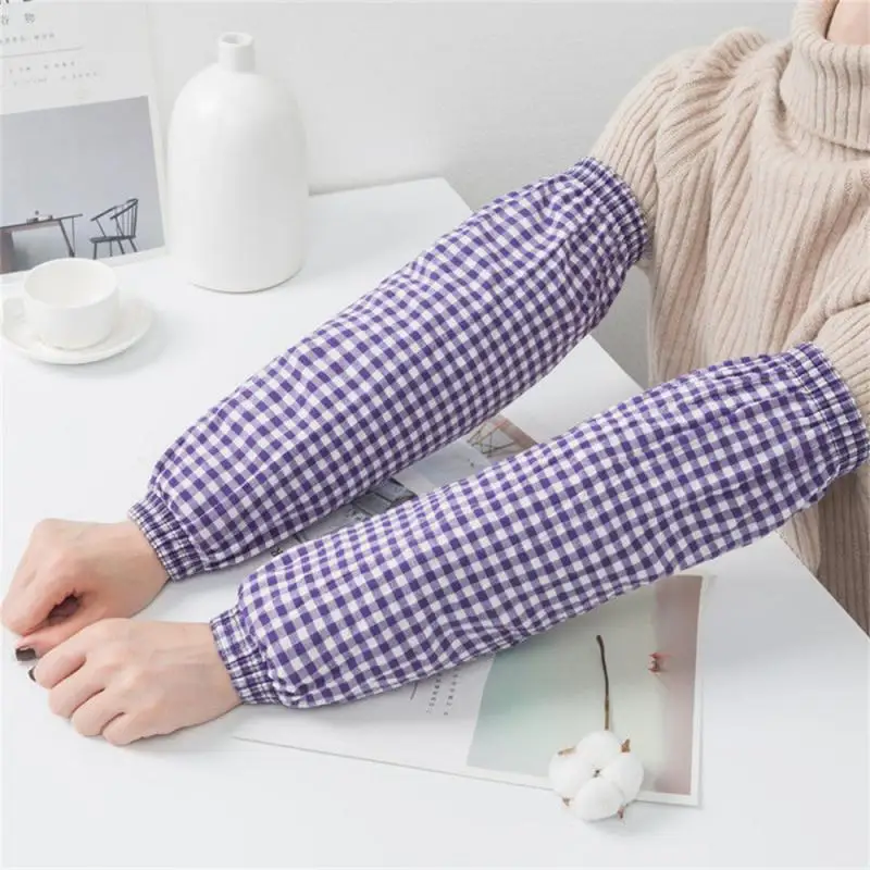 Pure Cotton Jacquard Lattice Four Needle Work Dirt Resistant Antifouling Dustproof Kitchen Supplies Sleeve Cuff Arm Cover